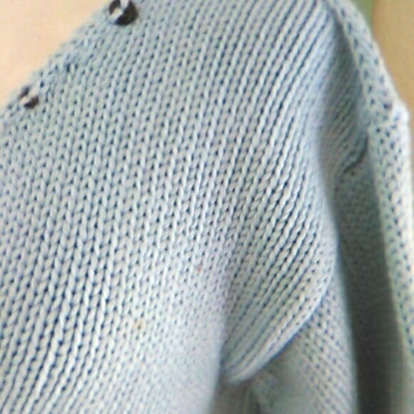 Pure Handknit Light Blue Sweater Soft Girl - Picture 4 of 12